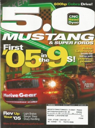 5.0 MUSTANG 2005 SEPT - BUILDING THE 1st 9-SEC S197, METHANOL-JECTION