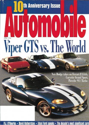 AUTOMOBILE 1996 APR - VIPER vs 911T vs F355 vs VETTE