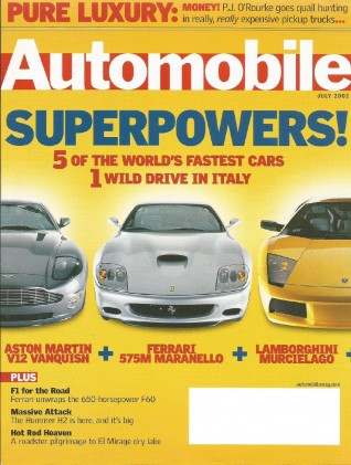 AUTOMOBILE 2002 JULY - SUPER CARS DUEL, Z06, CLK500