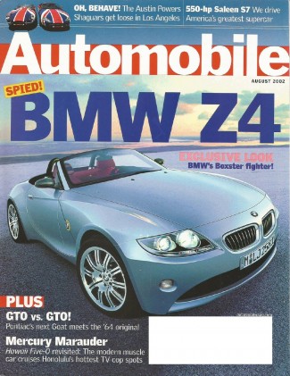 AUTOMOBILE 2002 AUG - SALEEN S7, GTO vs GTO, Z4, TVR