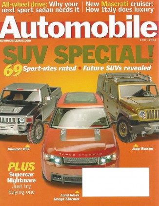 AUTOMOBILE 2004 APR - SVUs, QUATTROPORTE, MINIs, FX45