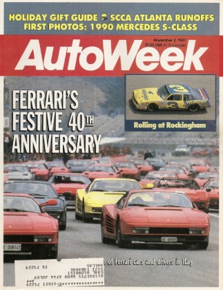 AUTOWEEK 1987 NOV 02 - RUNOFFS, MERCEDES S, LINCOLN LSC, FIAT 2300S GHIA COUPE