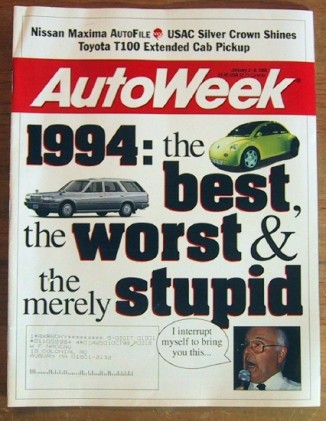 AUTOWEEK 1995 JAN 02 - BEST, WORST & STUPID, BMW 740i