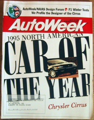 AUTOWEEK 1995 JAN 09 - CAR of the YEAR, AUTO DESIGN