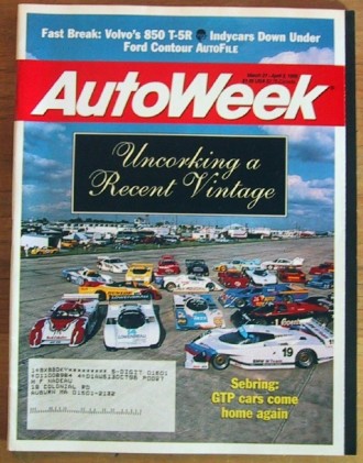 AUTOWEEK 1995 MAR 27 - GTP REUNION, AVENGER TEST, T-5R