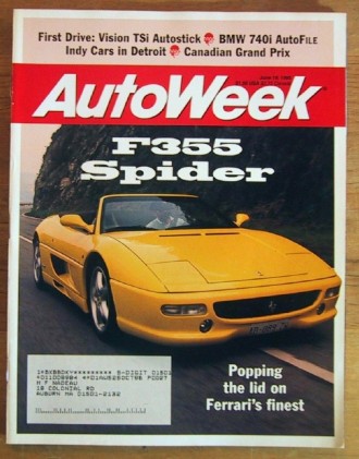AUTOWEEK 1995 JUNE 19 - F355, 740i & MUSTANG GT TESTED