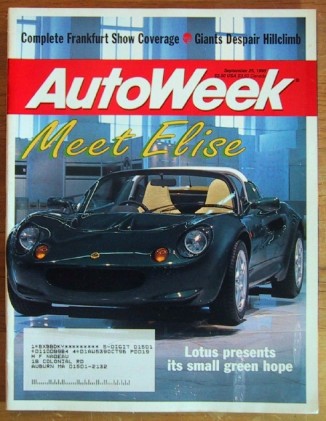 AUTOWEEK 1995 SEPT 25 - NEW MUSTANG GT, ROVER 4.0 SE