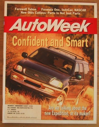 AUTOWEEK 1996 AUG 05 - NEW CUTLASS, EXPEDITION & TAHOE