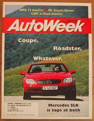 AUTOWEEK 1996 AUG 26 - BMW Z3 & M-B SLK ROADSTER TESTED