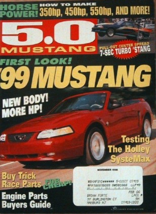 5.0 MUSTANG 1998 NOV - TURBO V6, 3 DRIVER BUILD-UPS*