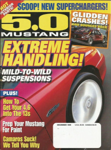 5.0 MUSTANG 1998 DEC - SUSPENSION SPECIAL, XX-TRIM, GLIDDEN CRASH, PAINT PREP