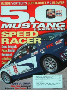 5.0 MUSTANG 2000 OCT - V-2, BUILD A SMALL BLOCK, DRAG FRONT SUSP, ADJ REAR ARMS