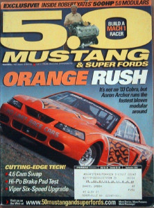 5.0 MUSTANG 2003 SEPT - TURBO V6, YATES, MODULAR CAMS*