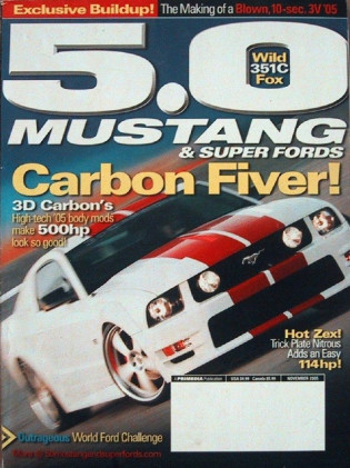 5.0 MUSTANG 2005 NOV - 3D CARBON'S 05 BODY KIT, ZEX WET PLATE 600#