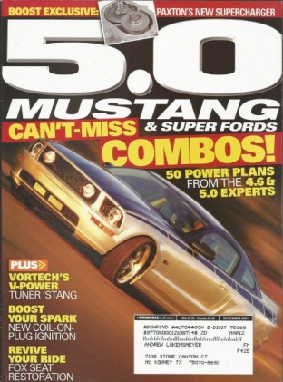 5.0 MUSTANG 2007 SEPT - MORE POWER FOR 4.6 & 5.0, NEW PAXTON, E85