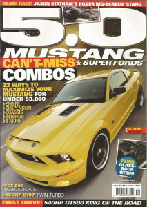 5.0 MUSTANG 2008 OCT - CHEAP UPGRADES, DEATH RACE, GLASS-TOP GT500