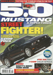 5.0 MUSTANG 2010 OCT - '11 GT500 TEST, TRACK SUSPENSION MAKEOVER