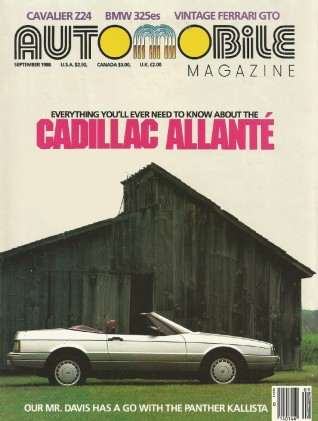 AUTOMOBILE 1986 SEPT - ALLANTE, LESTER-JAG, Z24, TVR