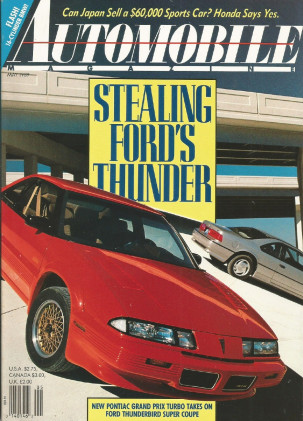 AUTOMOBILE 1989 MAY - PRELUDE 4WS, ACURA NS-X, GRAND PRIX vs T-BIRD, 