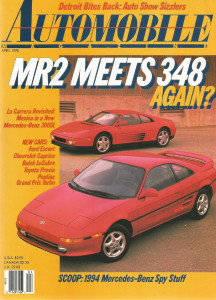 AUTOMOBILE 1990 APR - MR2 TURBO, ESCORT, STE, ES250