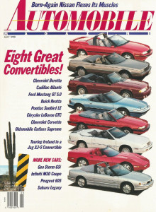 AUTOMOBILE 1990 MAY - ALL CONVERTIBLES TESTED, INFINITI M30, GEO STORM, SKYLINE