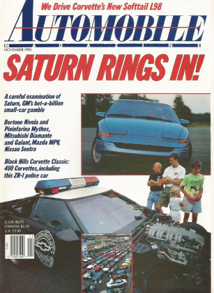 AUTOMOBILE 1990 NOV - SATURN, NIVOLA, MYTHOS, 30R, VETTE L98, MAZDA MPV