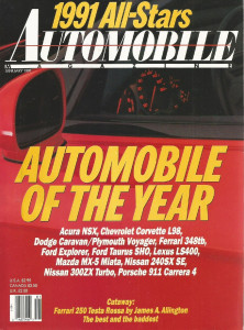 AUTOMOBILE 1991 JAN - NSX, DIABLO,MIATA, VOLVO 940/960,BENZ 4MATIC, 59 FERRARI