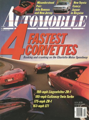 AUTOMOBILE 1992 MAR - MONSTER CORVETTES DUKE IT OUT