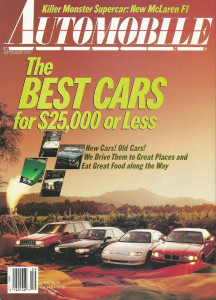 AUTOMOBILE 1992 SEPT - MCLAREN F1, BEST CARS FOR 25K