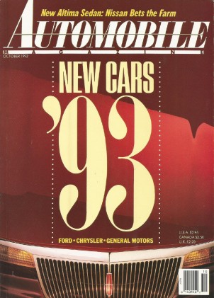 AUTOMOBILE 1992 OCT - NEW CARS FOR '93, TOYOTA 2000GT