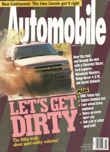 AUTOMOBILE 1995 MAR - AUDI A4, ASTON DB7, BLAZER, EXPLORER, ROVER, YUKON LT