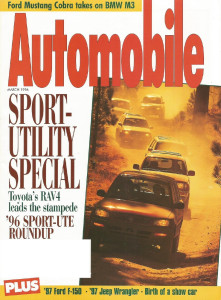 AUTOMOBILE 1996 MAR - SUVs, COBRA vs. M3, HI-SPEEDERS