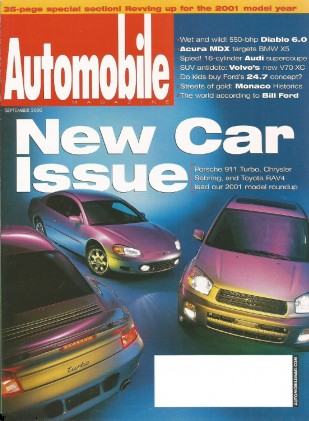 AUTOMOBILE 2000 SEPT - NEW CARS, DIABLO, MONACO G. P.