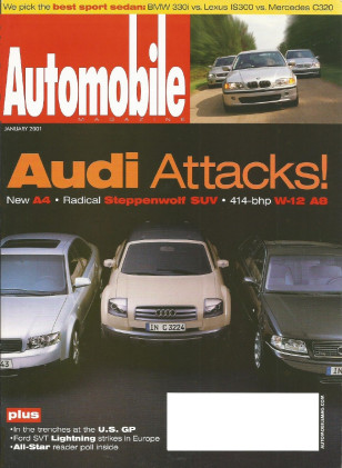 AUTOMOBILE 2001 JAN - STEPPENWOLF, LIGHTNING, OPEL