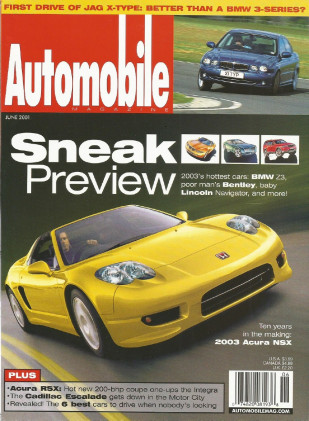 AUTOMOBILE 2001 JUNE - JAG X-TYPE, BUGATTIS, RSX