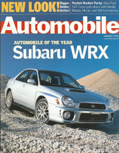 AUTOMOBILE 2002 JAN - WRX, EARNHARDT, DATSUN 510 T/A