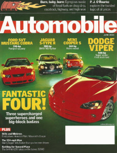 AUTOMOBILE 2002 JUNE - VIPER, COBRA, BENTLEYS, MINI S