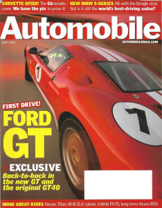 AUTOMOBILE 2003 JULY - FORD GT vs. GT40, Le SABRE
