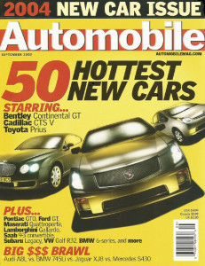 AUTOMOBILE 2003 SEPT - LEGACY GT SPEC B, BMW M1, CTS-V