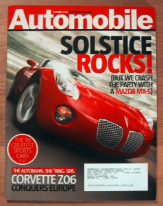 AUTOMOBILE 2005 OCT - SOLSTICE, Z06, 10 GREATEST CARS