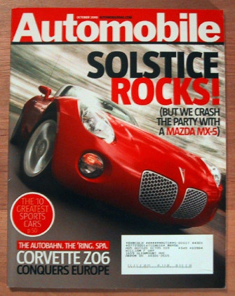 AUTOMOBILE 2005 OCT - SOLSTICE, Z06, 10 GREATEST CARS