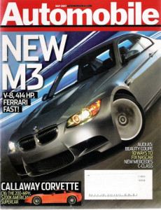 AUTOMOBILE 2007 MAY - NEW M3, CALLAWAY C16 VETTE, RS4