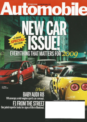 AUTOMOBILE 2008 OCT - NEW CARS, 2CV, GENESIS, ZR1 VETTE, R-R