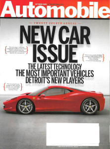 AUTOMOBILE 2009 OCT - NEW CAR ISSUE, ASTON MARTIN DBS VOLANTE, FERRARI ITALIA