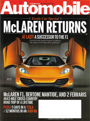 AUTOMOBILE 2009 NOV - EXOTICS: MCLAREN, BERTONE MANTIDE, TESLA, AUDI R8