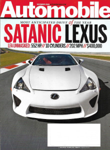 AUTOMOBILE 2009 DEC - LEXUS LFA, PORSCHE 911 TURBO, BMW 335i V AUDI S4
