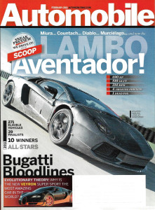 AUTOMOBILE 2011 FEB - LAMBO AVENTADOR, BUGATTI, VEYRON
