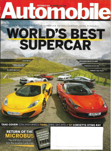 AUTOMOBILE 2011 SEPT - AUDI R8 5.2, GALLARDO PERFORMANTE, MCLAREN MP4-12C