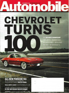 AUTOMOBILE 2011 NOV - ORSCHE 911, GHOST, RANGE ROVER EVOQUE, CHEVROLET TRIBUTE