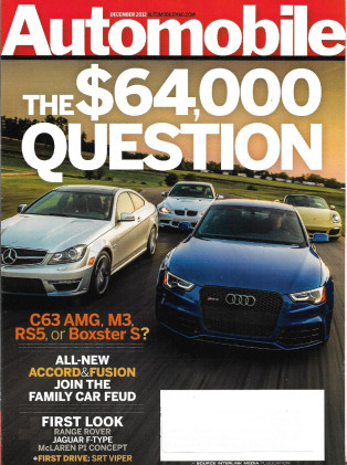 AUTOMOBILE 2012 DEC - C63 AMG, M3, RS5, BOXTER S, ACCORD & FUSION, ROVER, VIPER